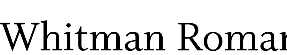 Whitman Roman Os F Font Download Free
